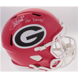 Terrell Davis Signed University of Georgia Bulldogs Full-Size Helmet Inscribed "Go Dawgs" (Radtke CO