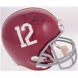 Trent Richardson Signed Alabama Crimson Tide Full-Size Helmet Inscribed "09  11 NATL CHAMPS" (Radkte
