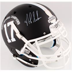 Nick Saban Signed Alabama Crimson Tide Matte Black "2017 National Champions" Full-Size Authentic On-