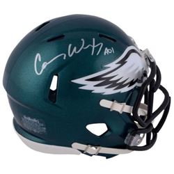 Carson Wentz Signed Eagles Speed Mini Speed Helmet Inscribed "AO1" (Fanatics Hologram)