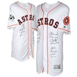 LE Astros Jersey Team-Signed by (7) With Brian McCann, Carlos Correa, George Springer, Yuli Gurriel 