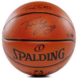 Trae Young Signed LE NBA Game Ball Series Basketball Inscribed "True To ATL" (Panini COA)