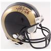 Image 1 : Marshall Faulk Signed Rams Mini-Helmet (JSA COA)