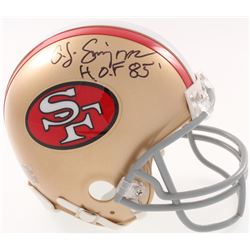 O.J. Simpson Signed 49ers Mini Helmet Inscribed "H.O.F 85'" (JSA COA)