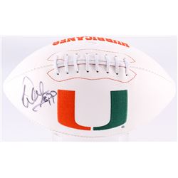 Warren Sapp Signed Miami Hurricanes Logo Football (JSA COA)