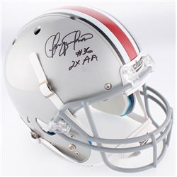 Chris Spielman Signed Ohio State Buckeyes Full-Size Helmet Inscribed "2x AA" (JSA COA)