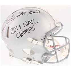 Ezekial Elliot Signed Ohio State Buckeyes Full-Size Authentic On-Field Helmet Inscribed "2014 Natl C
