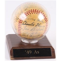 1949 Philadelphia Athletics OAL Baseball Team-Signed by (27) With Lou Brissie, Jimmy Dykes, Ferris F