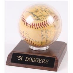 1951 Dodgers Baseball Team-Signed by (16) With Duke Snider, Roy Campanella, Pee Wee Reese, Carl Ersk