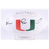 Image 1 : Michael Irvin Signed  Miami Hurricanes Logo Football Inscribed "Playmaker" (Radtke Hologram)