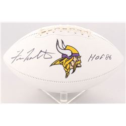 Fran Tarkenton Signed Vikings Logo Football Inscribed "HOF 86" (Radtke COA)