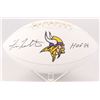 Image 1 : Fran Tarkenton Signed Vikings Logo Football Inscribed "HOF 86" (Radtke COA)