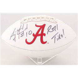 AJ McCarron Signed Alabama Crimson Tide Logo Football Inscribed "Roll Tide!" (Radtke Hologram)