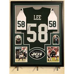 Darron Lee Signed Jets 34x42 Custom Framed Jersey (JSA COA)