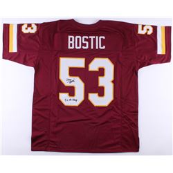 Jeff Bostic Signed Redskins Jersey Inscribed "3x SB Champ" (JSA COA)