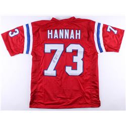 John Hannah Signed Patriots Jersey Inscribed "HOF 91" (JSA COA)