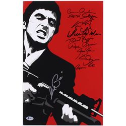 "Scarface" 11x17 Photo Signed by (10) with Al Pacino, Robert Loggia, Steven Bauer, Miriam Colon (Bec