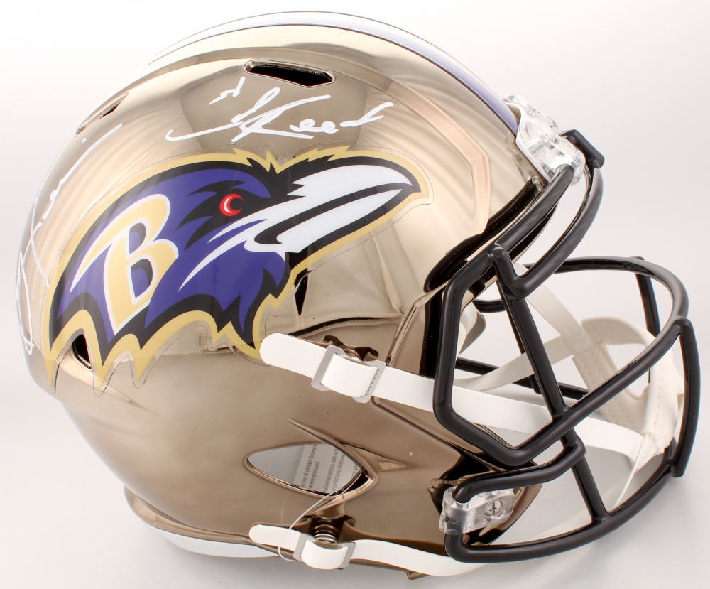ed reed signed helmet