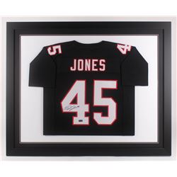 Deion Jones Signed Atlanta Falcons 35.5x43.5 Custom Framed Jersey (Radtke COA)