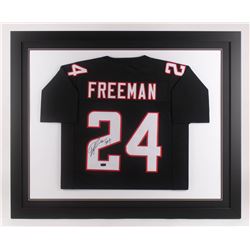Devonta Freeman Signed Atlanta Falcons 35.5x43.5 Custom Framed Jersey (Radtke COA)