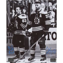 Brad Marchand  Patrice Bergeron Signed Boston Bruins 8x10 Photo (Bergeron COA  Merchand COA)
