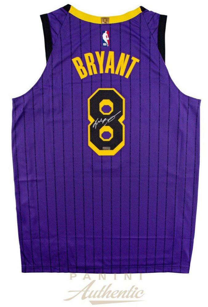 Kobe Bryant Signed Los Angeles Lakers 2019 City Edition Jersey Panini Coa