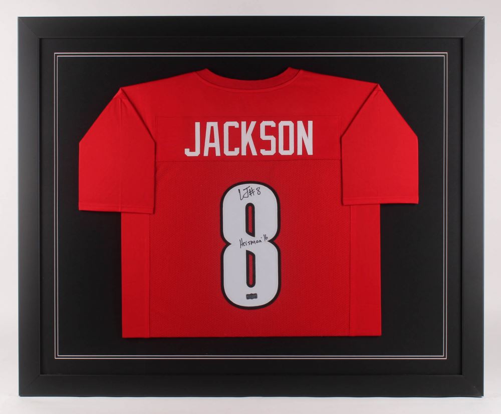 framed lamar jackson jersey