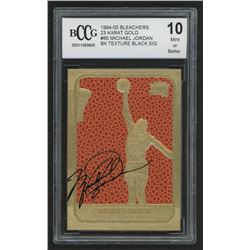 1994-00 Bleachers 23 Karat Gold 1986 Rookie Reprint Black Signature #60 Michael Jordan (BCCG 10)