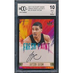 2017-18 Court Kings Fresh Paint Autographs II #3 Jayson Tatum RC (BCCG 10)