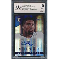 2014 Prestige Extra Points Blue Autographs #275 Odell Beckham Jr. RC (BCCG 10)