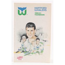 Hartford Whalers 1990-91 Yearbook Team-Signed by (41) with Brad Shaw, James Burke, Terry Yake, Mark 