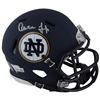 Image 1 : Aaron Judge Signed Notre Dame Fighting Irish Custom Matte Blue Speed Mini Helmet (Fanatics Hologram)