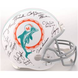 1972 Miami Dolphins Full-Size Authentic On-Field Helmet Team-Signed by (27) with Bob Griese, Jake Sc