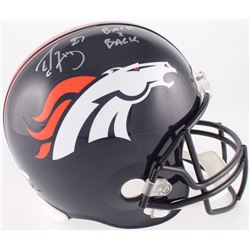Ed McCaffrey Signed Denver Broncos Full-Size Helmet Inscribed "Back 2 Back" (JSA COA)