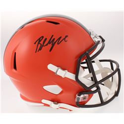 Baker Mayfield Signed Cleveland Browns Full-Size Custom Matte Orange Speed Helmet (Beckett COA)