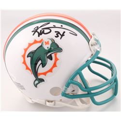 Ricky Williams Signed Miami Dolphins Throwback Mini Helmet (JSA COA)