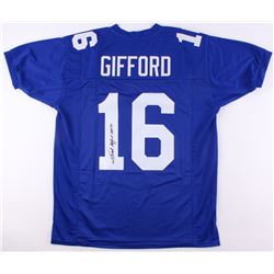 Frank Gifford Signed New York Giants Jersey Inscribed "HOF 77" (JSA COA)
