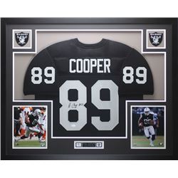 Amari Cooper Signed Raiders 35" x 43" Custom Framed Jersey (JSA COA)