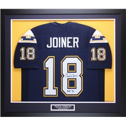 Charlie Joiner Signed Chargers 35" x 43" Custom Framed Jersey (JSA COA)