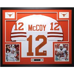 Colt McCoy Signed Texas Longhorns 35" x 43" Custom Framed Jersey (PSA COA  GTSM Hologram)