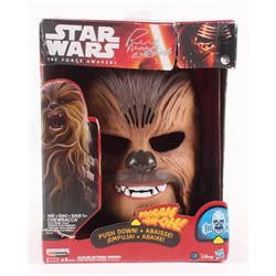 Peter Mayhew Signed "Star Wars The Force Awakens" Chewbacca Mask Inscribed "Chewbacca" (Steiner COA)