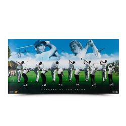 Tiger Woods  Jack Nicklaus Signed "Legends of the Swing" 18x36 Photo (UDA COA)