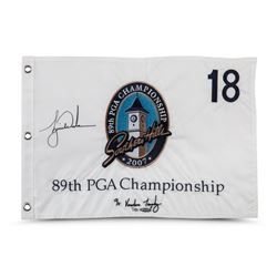 Tiger Woods Signed Limited Edition 2007 PGA Championship Pin Flag (UDA COA)