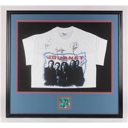 Journey Custom Framed 34x37 T-Shirt Display with Ticket Signed by Steve Augeri, Neal Schon, Ross Val