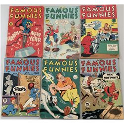 Lot of (6) 1946 "Famous Funnies" Comic Books with #138-143
