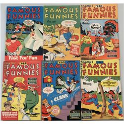 Lot of (6) 1946-1947 "Famous Funnies" Comic Books with #145  #147-151