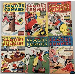 Lot of (6) 1947 "Famous Funnies" Comic Books with #152-157