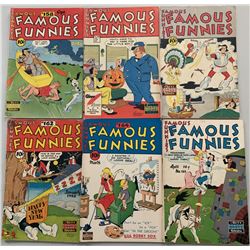 Lot of (6) 1947-1948 "Famous Funnies" Comic Books with #158-160, #162  #164-165