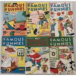 Lot of (6) 1948-1949 "Famous Funnies" Comic Books with #166, #168  #171-174