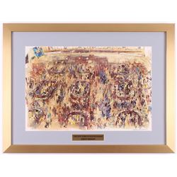 LeRoy Neiman "The New York Stock Exchange" 18.5x24.5 Custom Framed Print Display